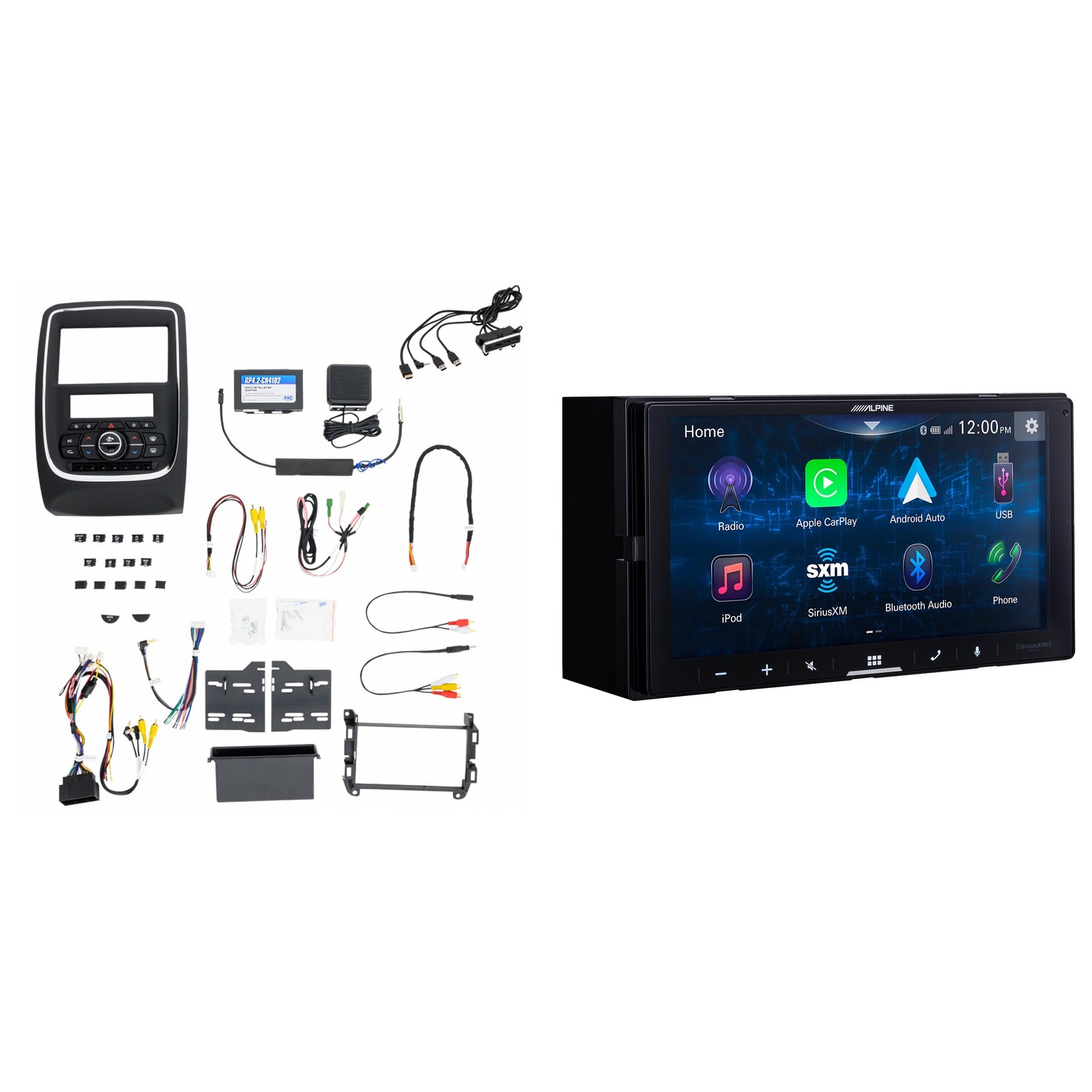 Alpine iLX-W670-S 7-Inch Mech-less Receiver w/ PAC RPK4-CH4102 RadioPRO Integ…