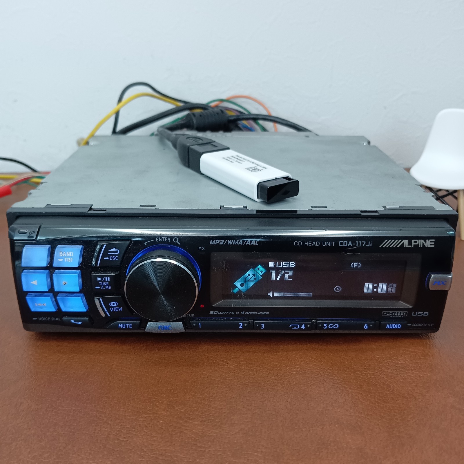 Alpine CDA-5755S and MDA-7755JS 1DIN Car Audio CD MD Head Units with DSP Used