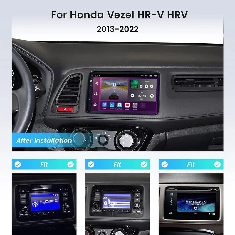 for Honda Vezel XRV HRV 2013 -2022 Audio 8 Core 64GB android Car Radio Carplay