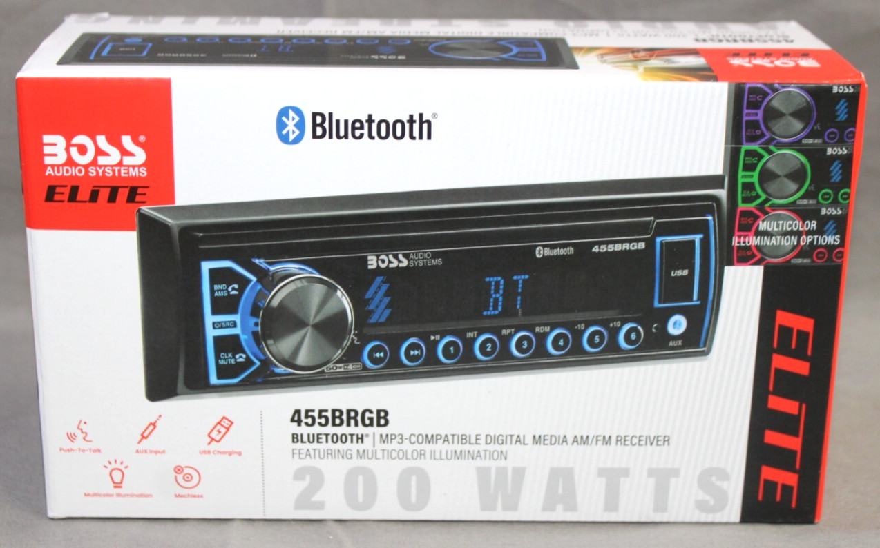 Boss Audio Systems: Elite ~ 455BRGB ~ Bluetooth Car Stereo ~ New In Box