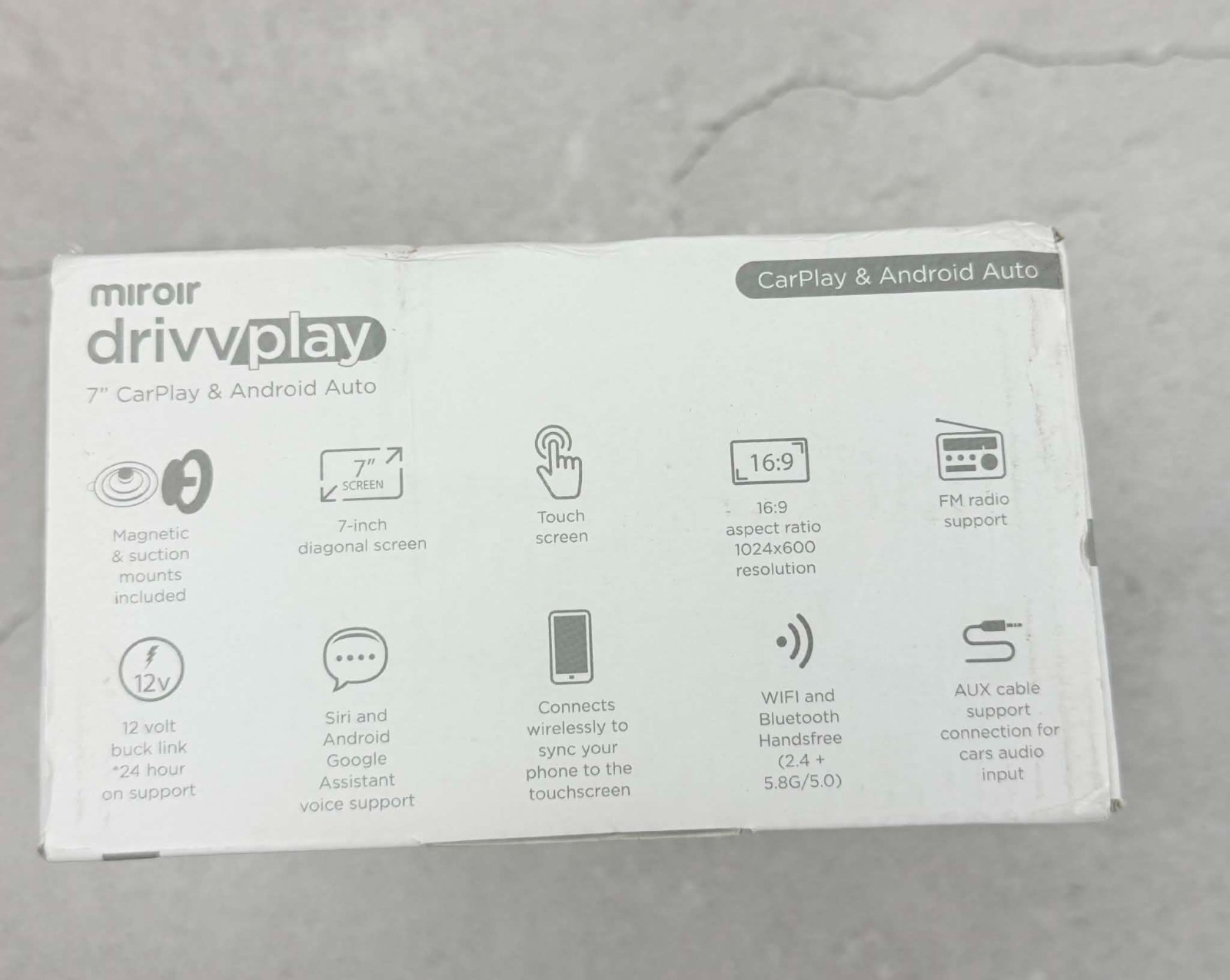 Drivvplay M1003-7 portable Wireless Carplay and Android Auto Display | 7″
