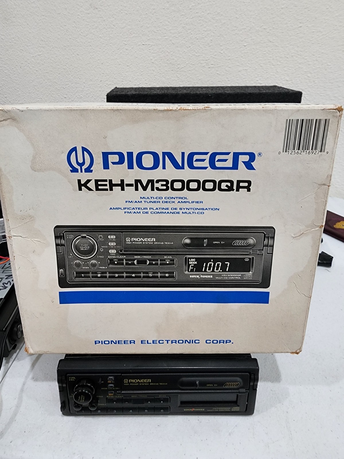 Old School Pioneer KEH-3000QR pull-out Car Stereo Cassette Tape keh3000qr USA