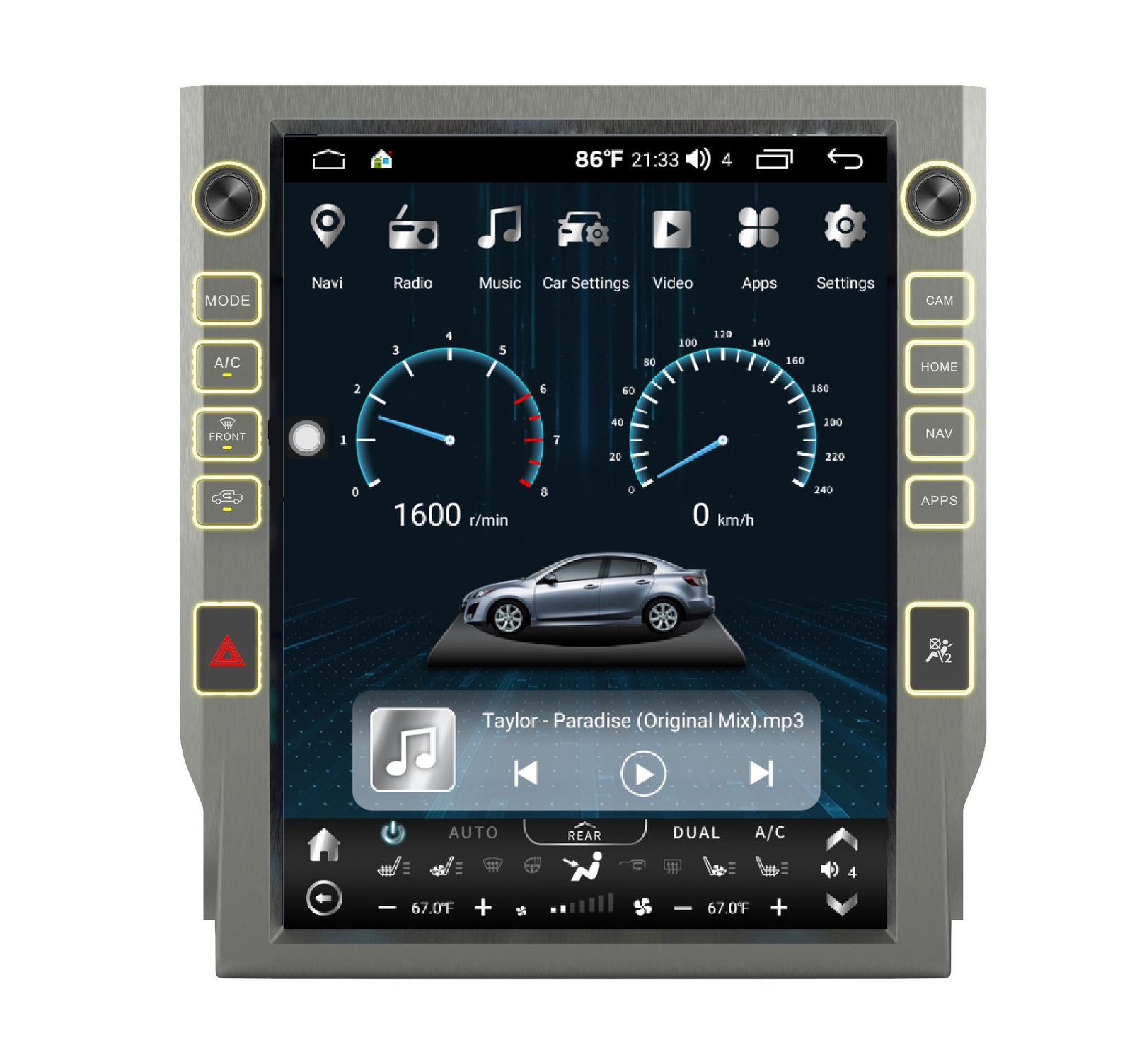 1″For Toyota Tundra 2014-2021 Car radio Player GPS Navigation Stereo 8G+128G