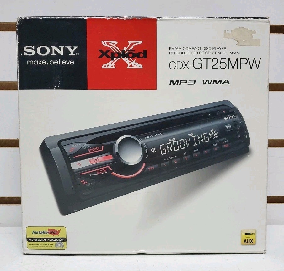 Sony Xplod (CDX-GT25MPW) Car FM/AM Stereo, CD Player & MP3 – Tested, Pre-Owned