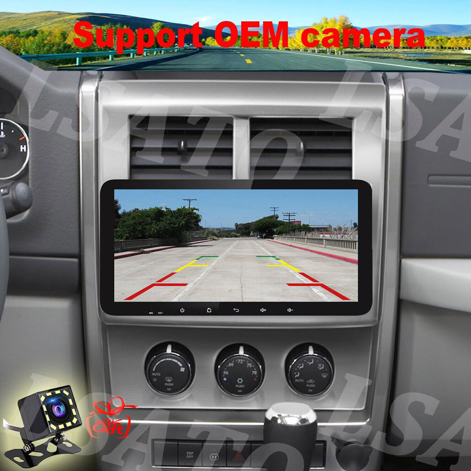 Wifi CarPlay Android 15.0 Radio GPS Stereo DSP 2+64G For Jeep Patriot 2009-2016