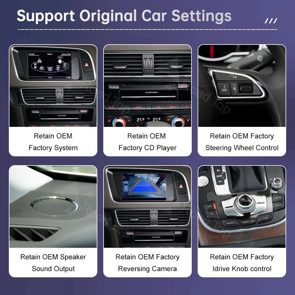 8.8″ Car Stereo Radio CarPlay Android Auto GPS Navi WiFi For Audi Q5 2009-2017