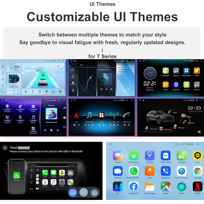 Car Stereo For Honda CRV 2007-2011 Carplay Android 14 Radio GPS Navi 4G+32G