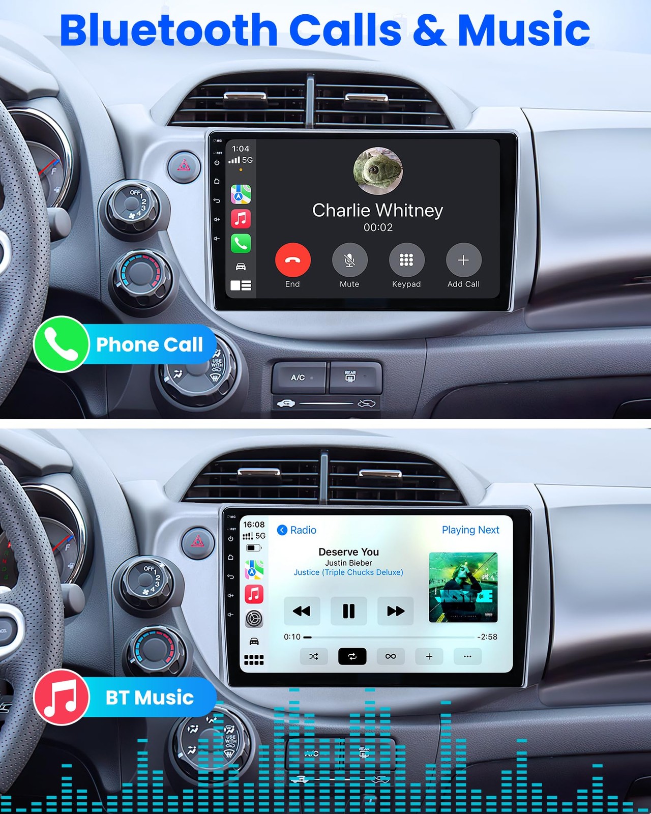 1280*800 Android Auto CarPlay Car Stereo Radio For Honda Fit Jazz 2008-2013 32G