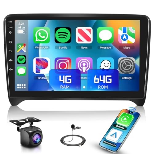 4Core 4GB+64GB Radio for Audi TT MK2 2006-2014 Car Stereo with 4Core 4G+64G