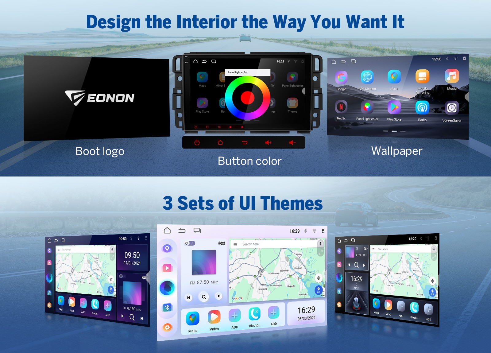 Android 14 4+64GB 8″ Car Stereo GPS CarPlay Radio for Chevy Silverado GMC Sierra