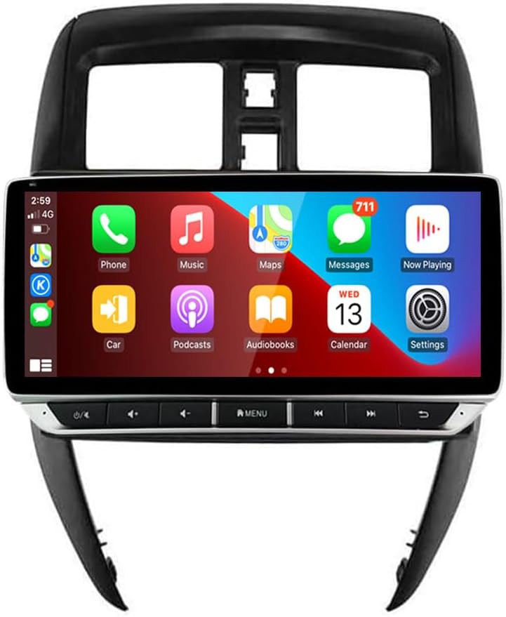 10.25” Carplay For Nissan Versa Sedan Radio 2015-2019 Android 13 Car Stereo GPS