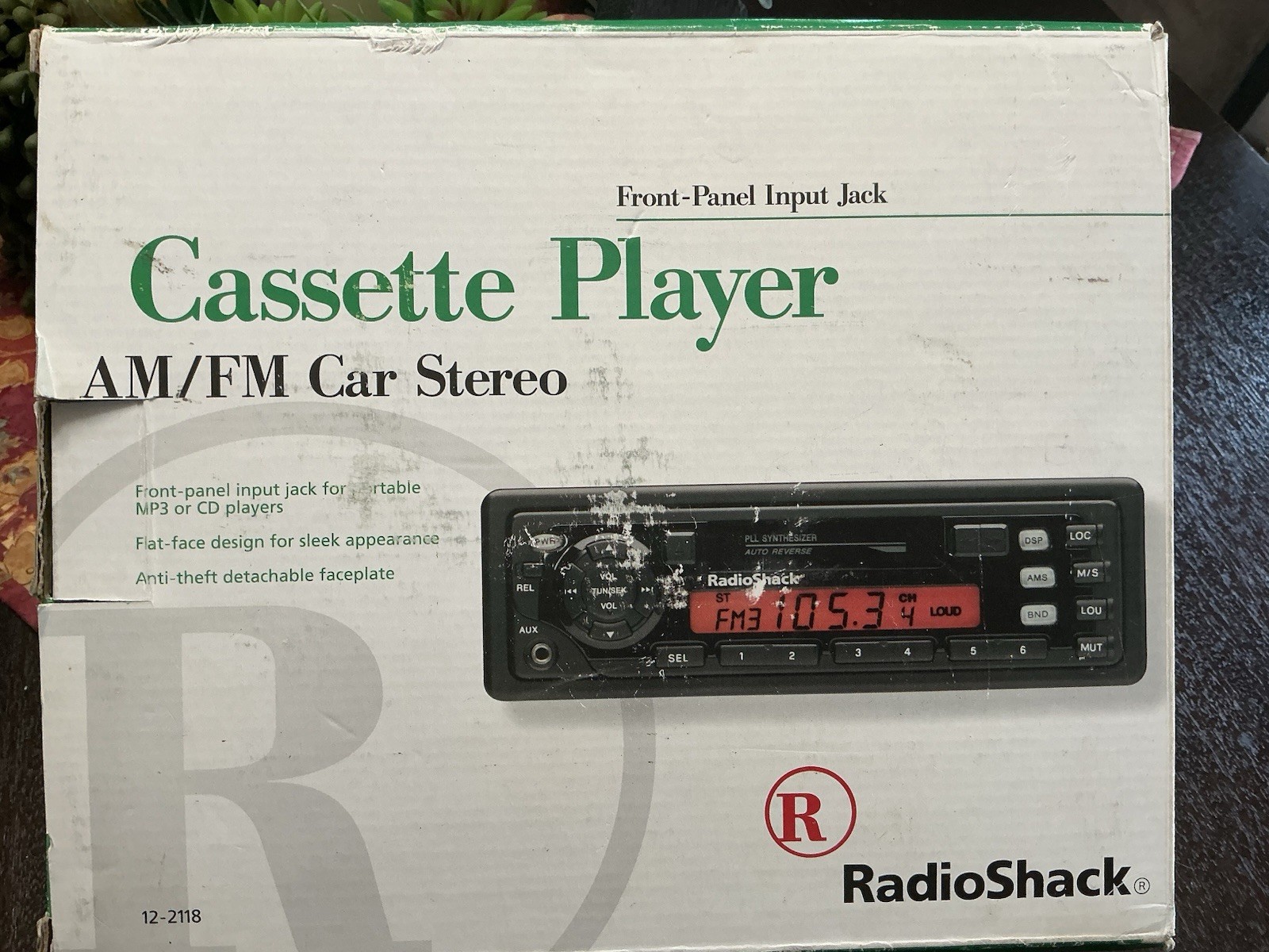 RadioShack AM/FM Stereo Cassette Player Detachable Face Plate 12-2118 Watch Vid