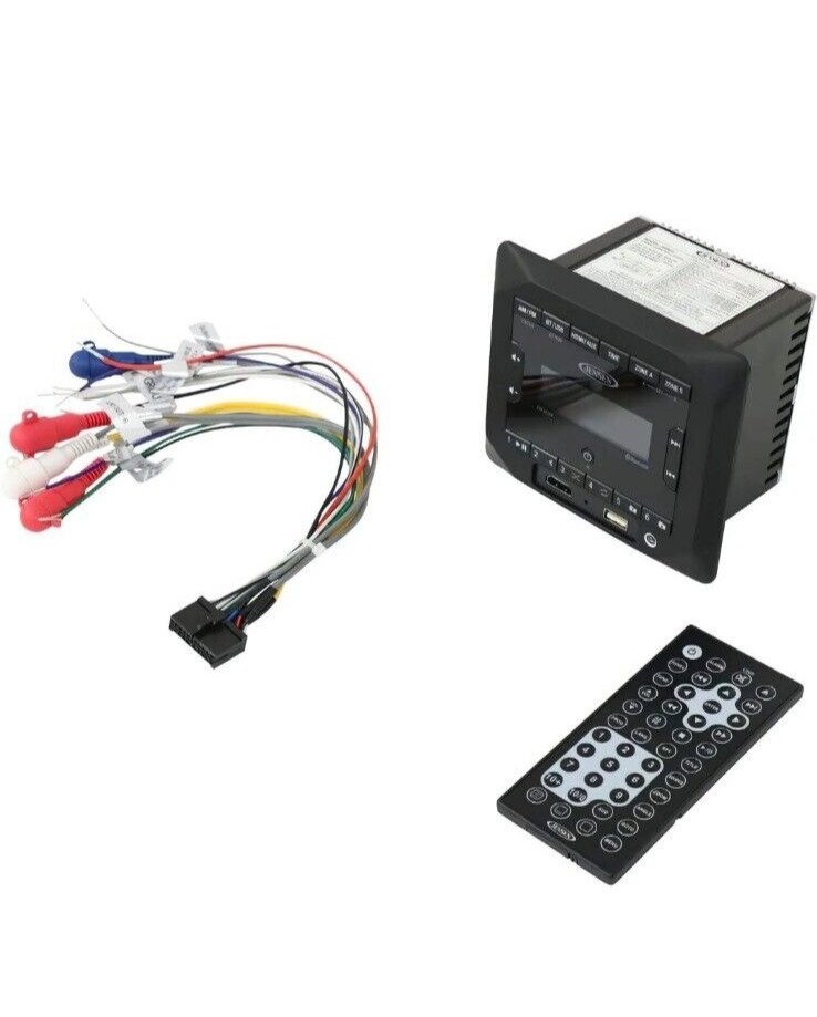 Jensen JWM22 AM/FM/Bluetooth/USB/HDMI/AUX Cube Wall Mount Stereo, A2DP & AVRCP