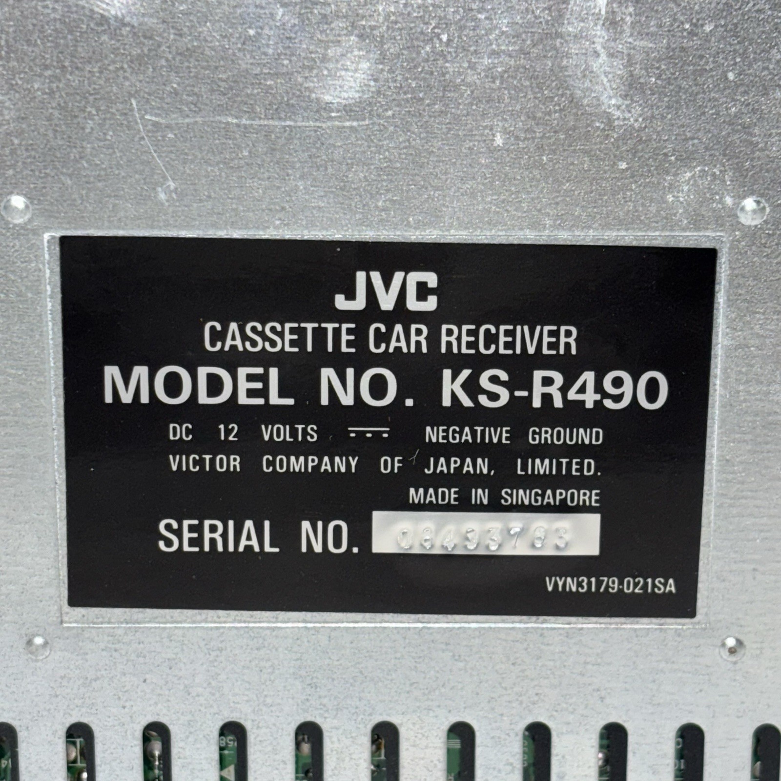 JVC Car Radio, Model no. KS-R490, Untested