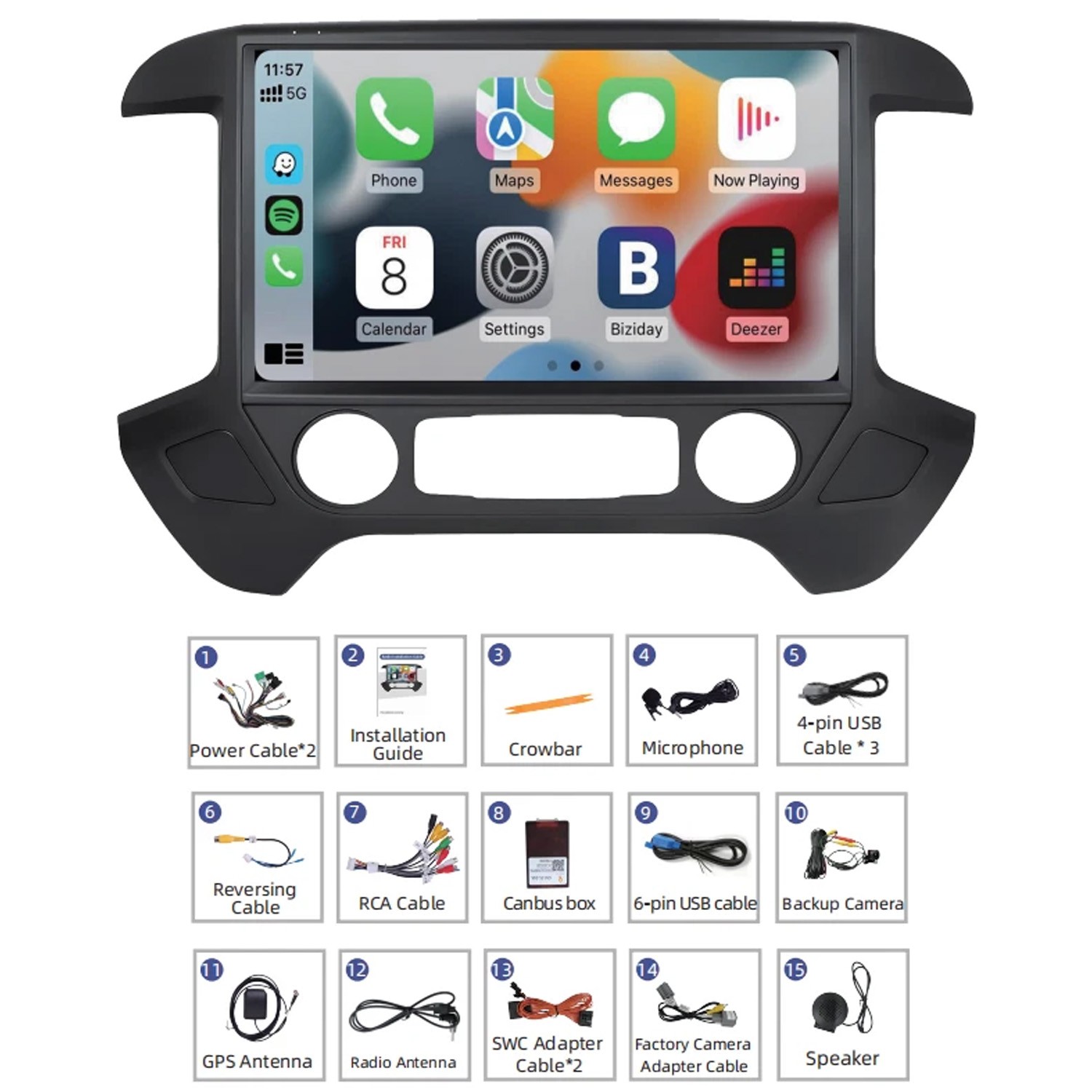 13.1″ Pantalla Para 2014-2018 Chevy Silverado GMC Sierra Radio de coche estéreo