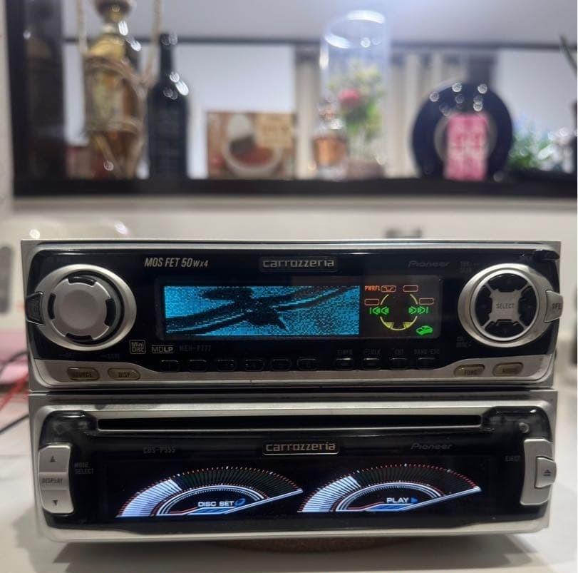 Pioneer Carrozzeria MEH-P777 & CDS-P555 Car Audio CD MD Equalizer DSP Unit USED