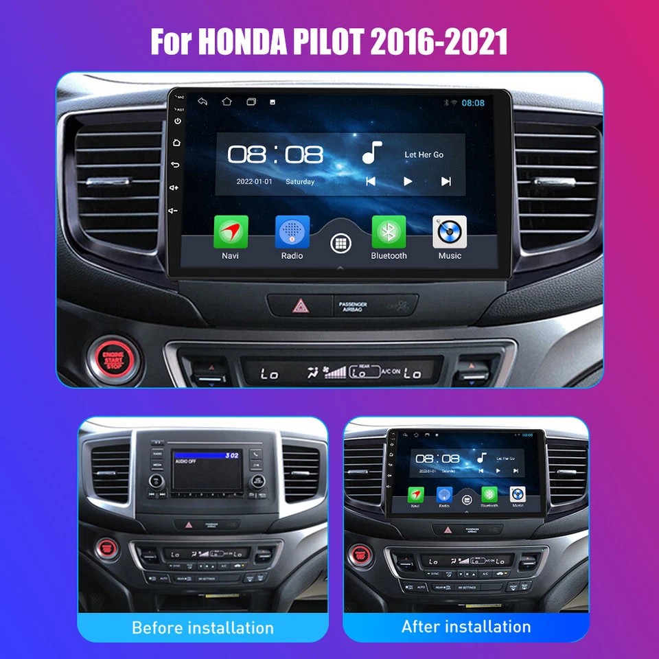 Carplay Radio For 2016-2022 Pilot 2+32G 10in FM RDS GPS Navigation