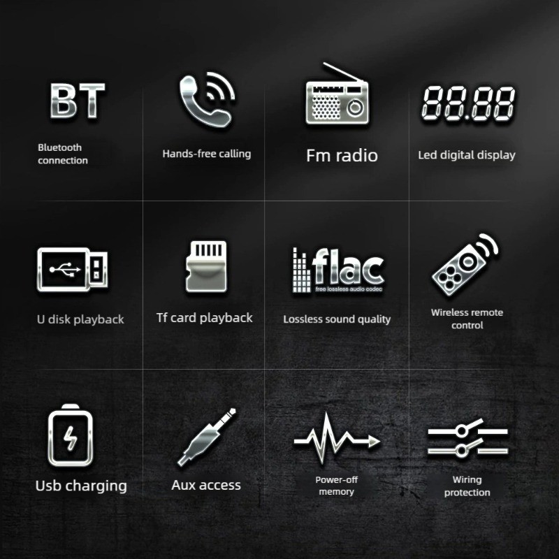 Bluetooth Car Stereo Audio In-Dash Aux Input Receiver SD USB MP3 Radio Player FM