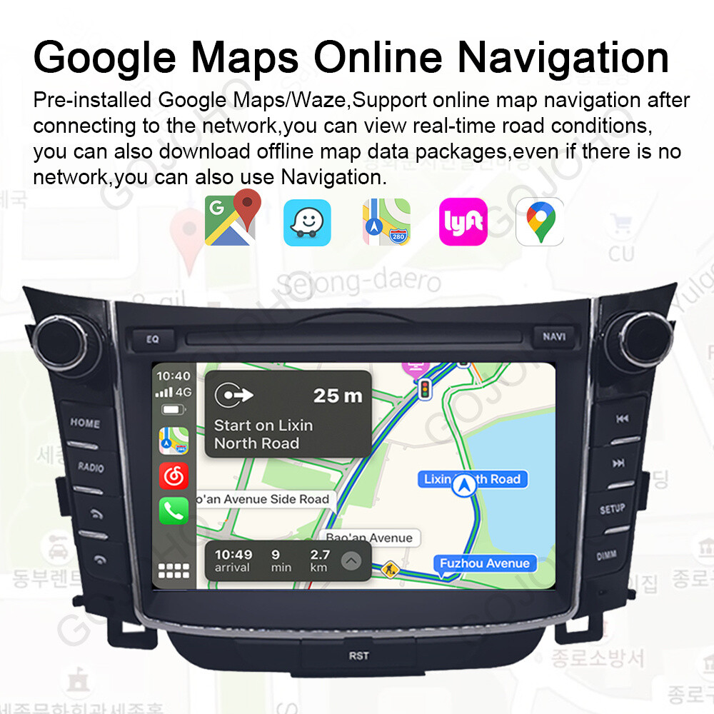 64GB For Hyundai I30 Elantra GT 2012-2016 Android 13 Car Stereo Radio BT Carplay