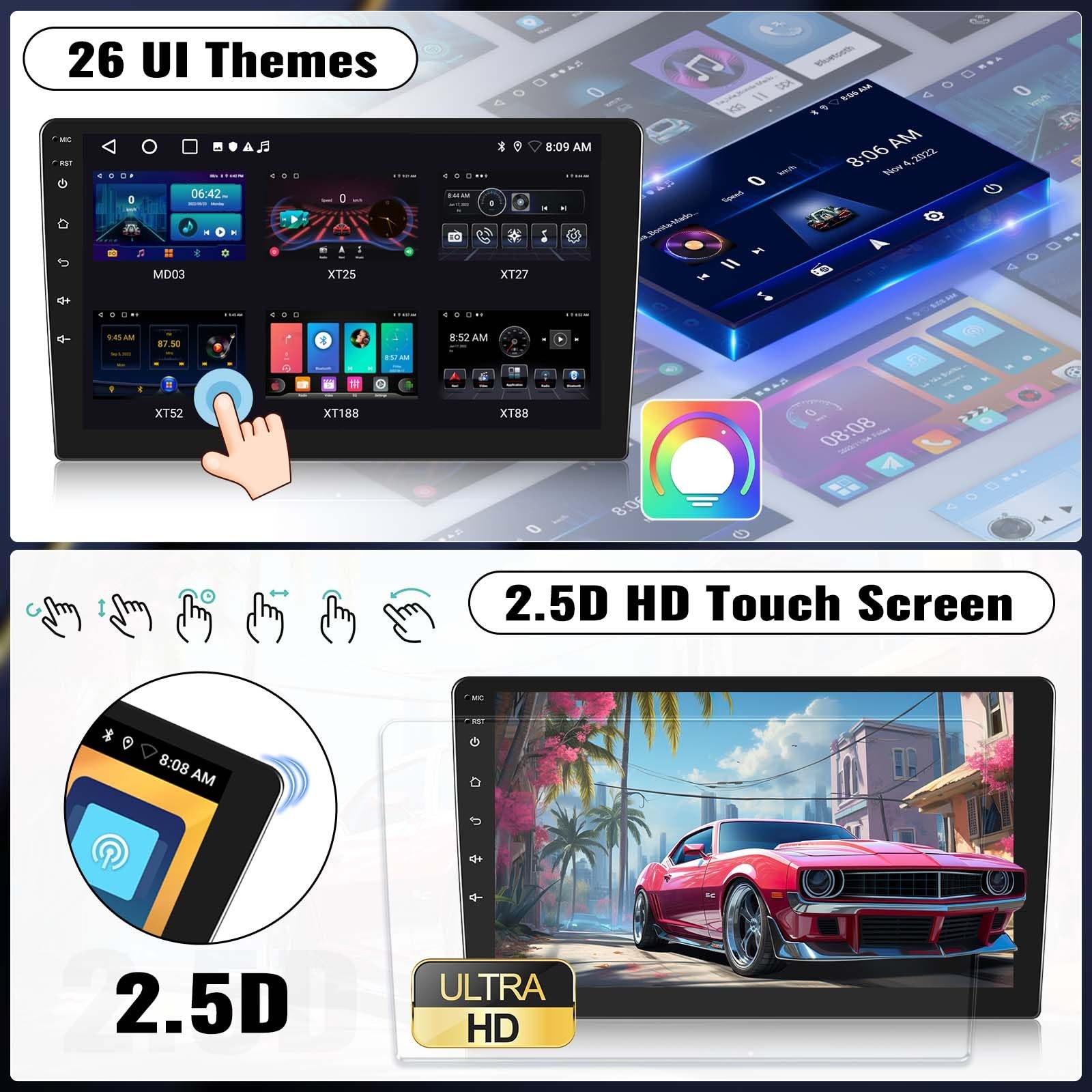 7″ Touchscreen Wireless Carplay Android Auto Stereo for GMC Sierra Yukon Canyon