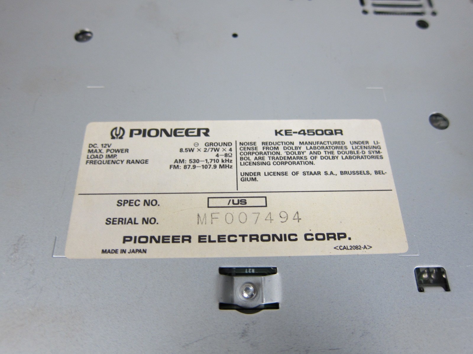 Pioneer Premier KE-450QR SLX Head – Car Cassette Stereo Receiver
