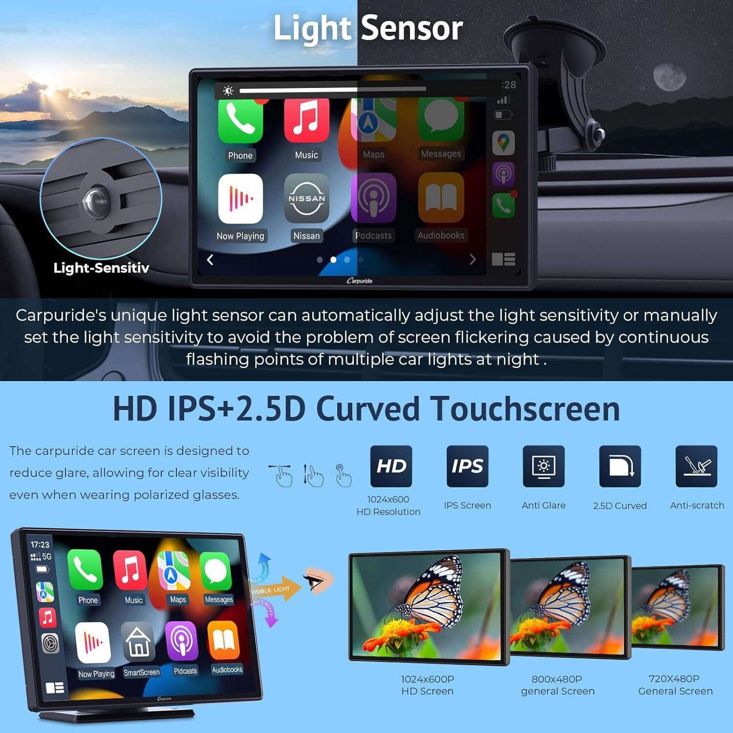 Carpuride W901 Car Radio Wireless Apple CarPlay Android Auto Car Stereos Audio