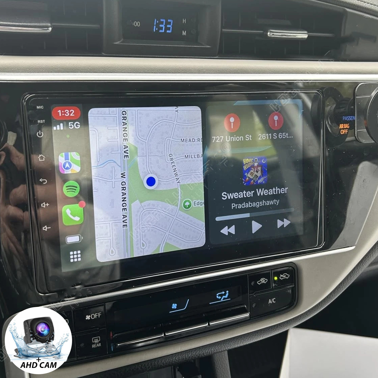 Apple Carplay For Toyota Corolla 2017-2018 Android 13 Car Stereo Radio GPS 4+64G
