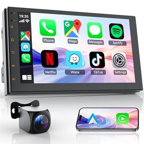 Double Din Car Stereo, 7 Inch HD Touchscreen with Wireless Apple 7 inch