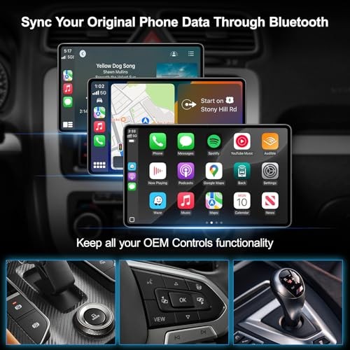 Wireless CarPlay Android Auto Adapter, Ai Magic Box with HDMI & USB Port, USB