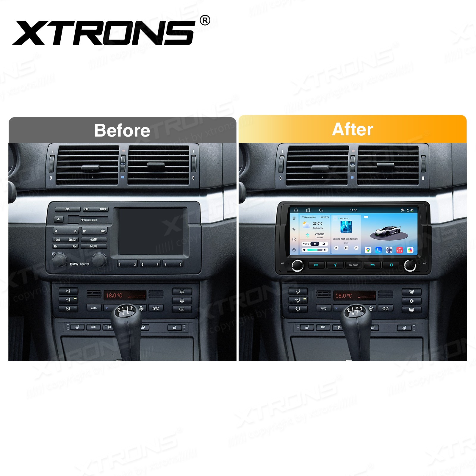 8.8 Inch Android 14 Car Radio AKM DSP for BMW 3 Series E46 CarPlay 4+64G Dual BT