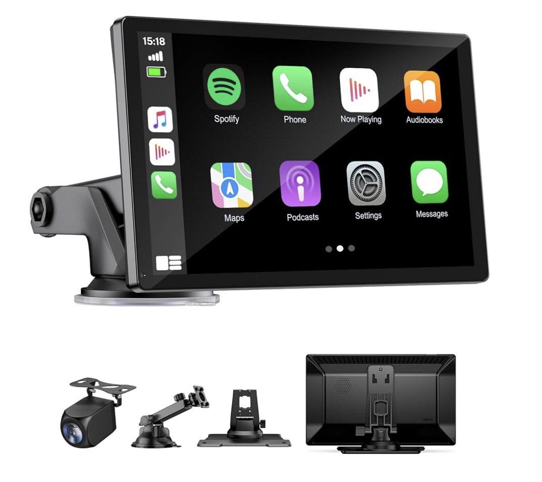 Hauxiy Q9S 9″ Wireless CarPlay Android Auto Smart Screen Stereo Dash Cam
