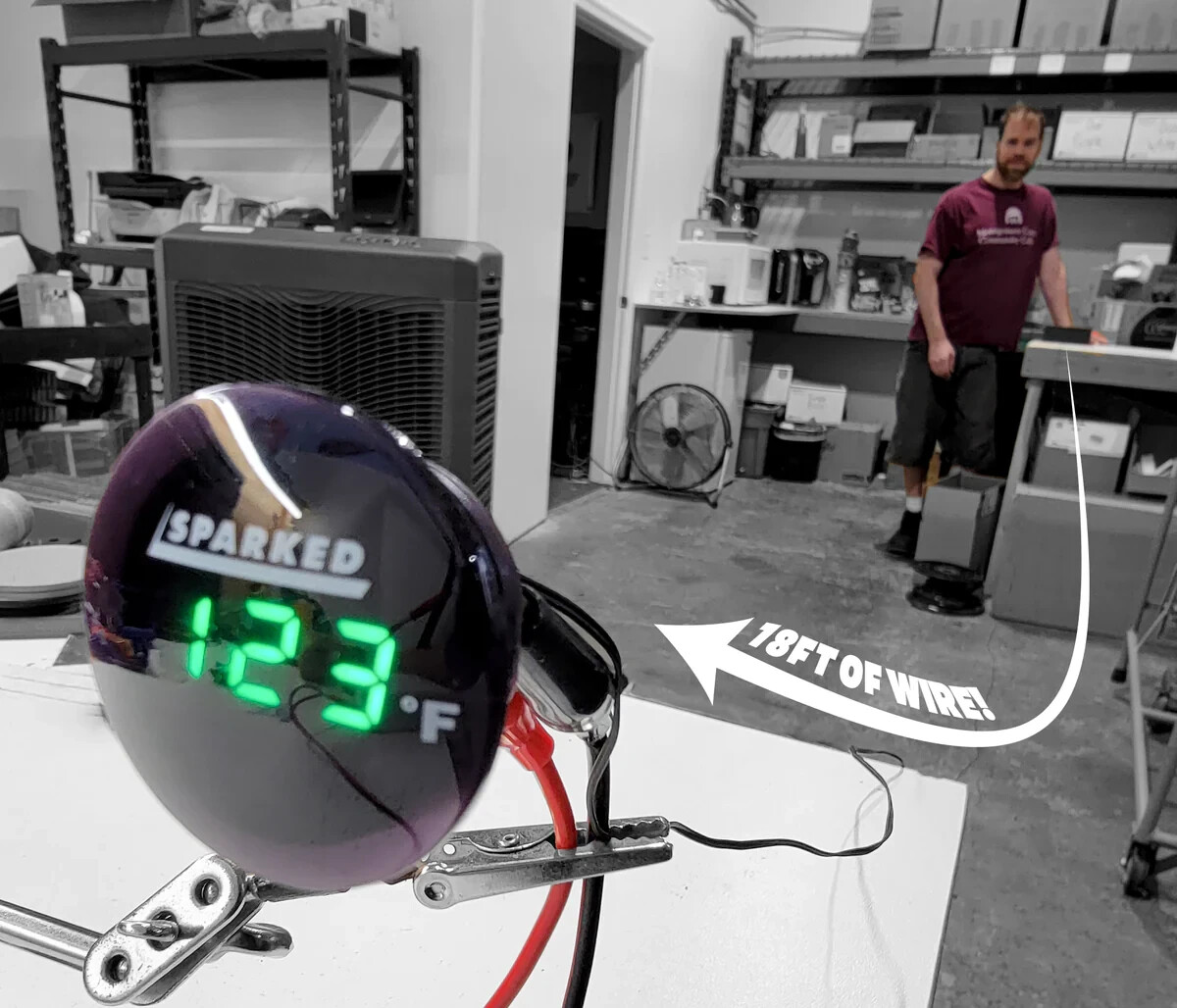 Thermometer 12V Temperature Sensor -34°F – 200°F With 18ft Cable