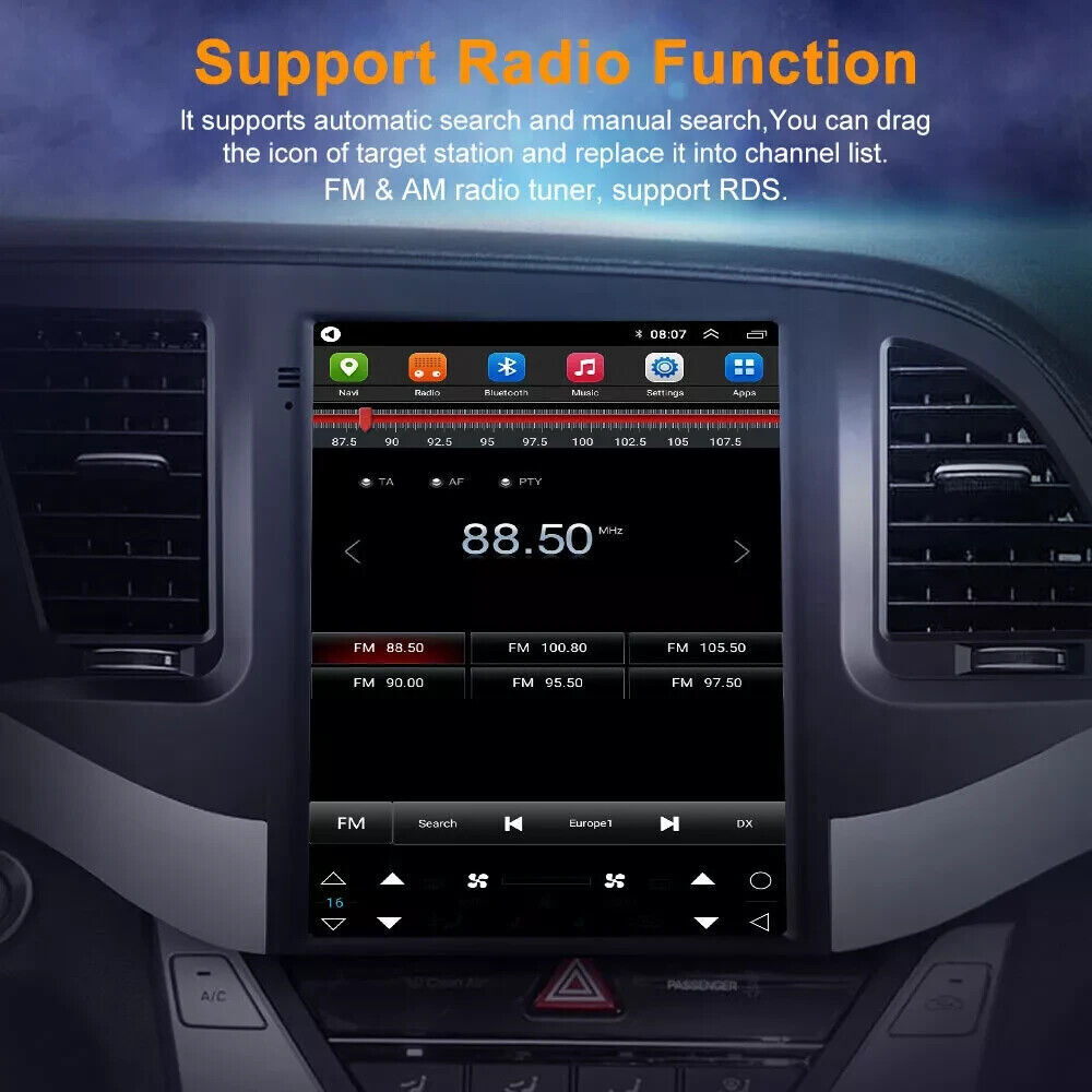 10.4” Tesla Screen Car Radio Android For 02-09 Toyota Land Cruiser Prado 120