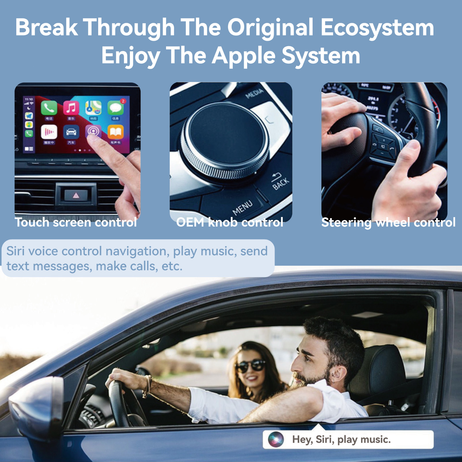 Wireless CarPlay Adapter Dongle USB For Apple iOS 10+ Car Auto Navigation Player