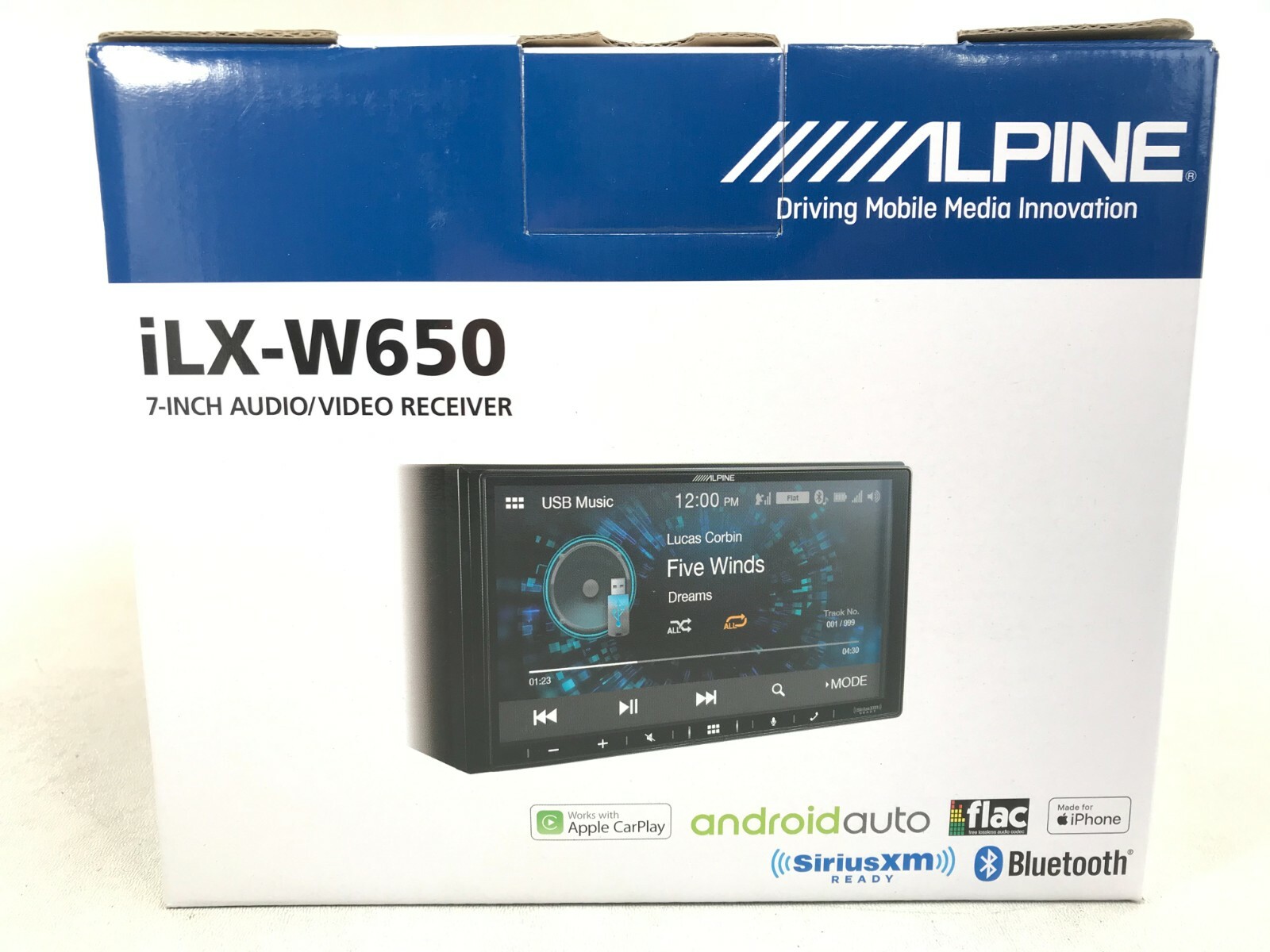 Alpine iLX-W650 Bluetooth Multimedia Player Apple CarPlay Android Auto 6Ch 4v 7″
