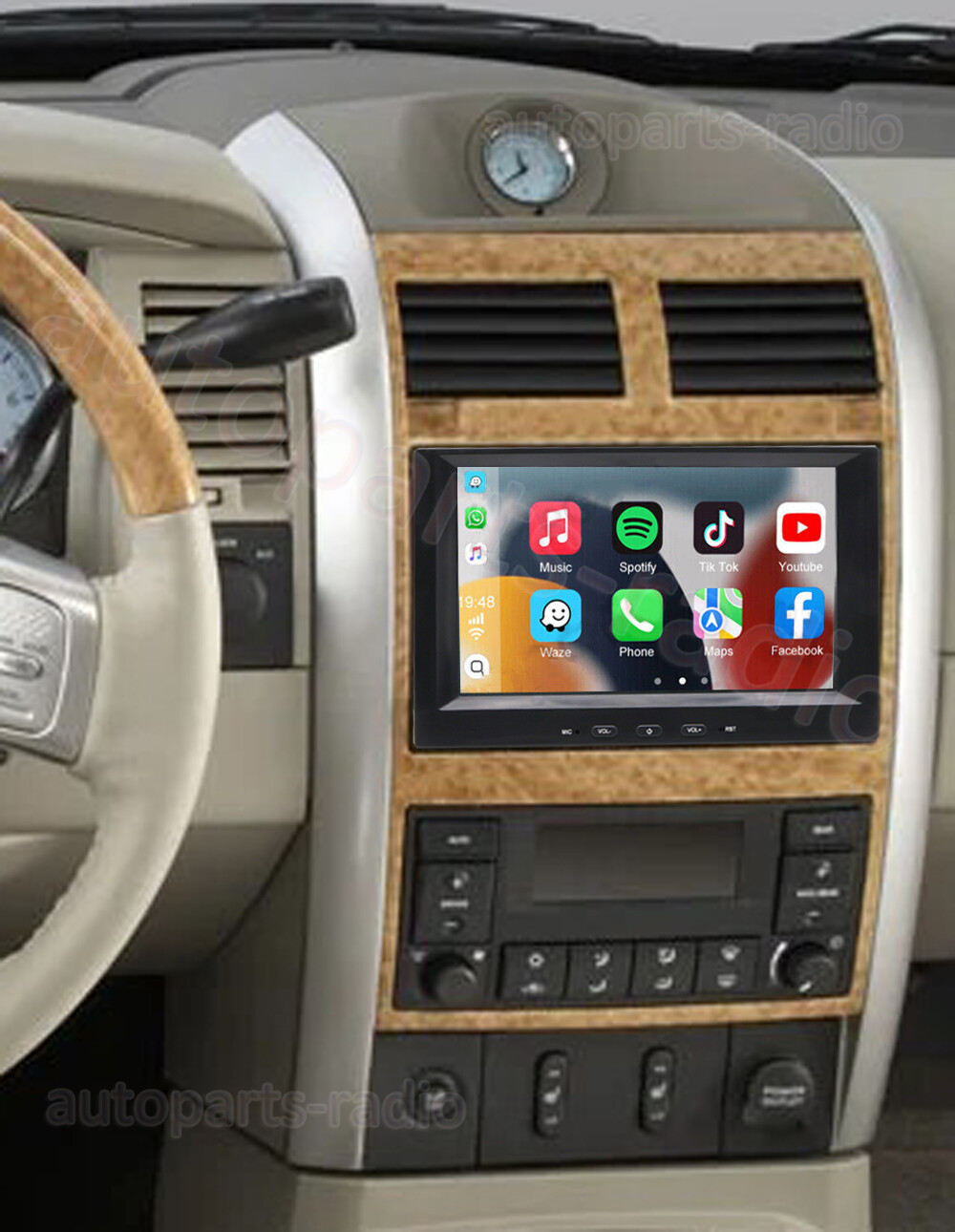Para 2007-2009 Chrysler Aspen Android 14.0 Car Radio GPS Navi Wifi Apple Carplay