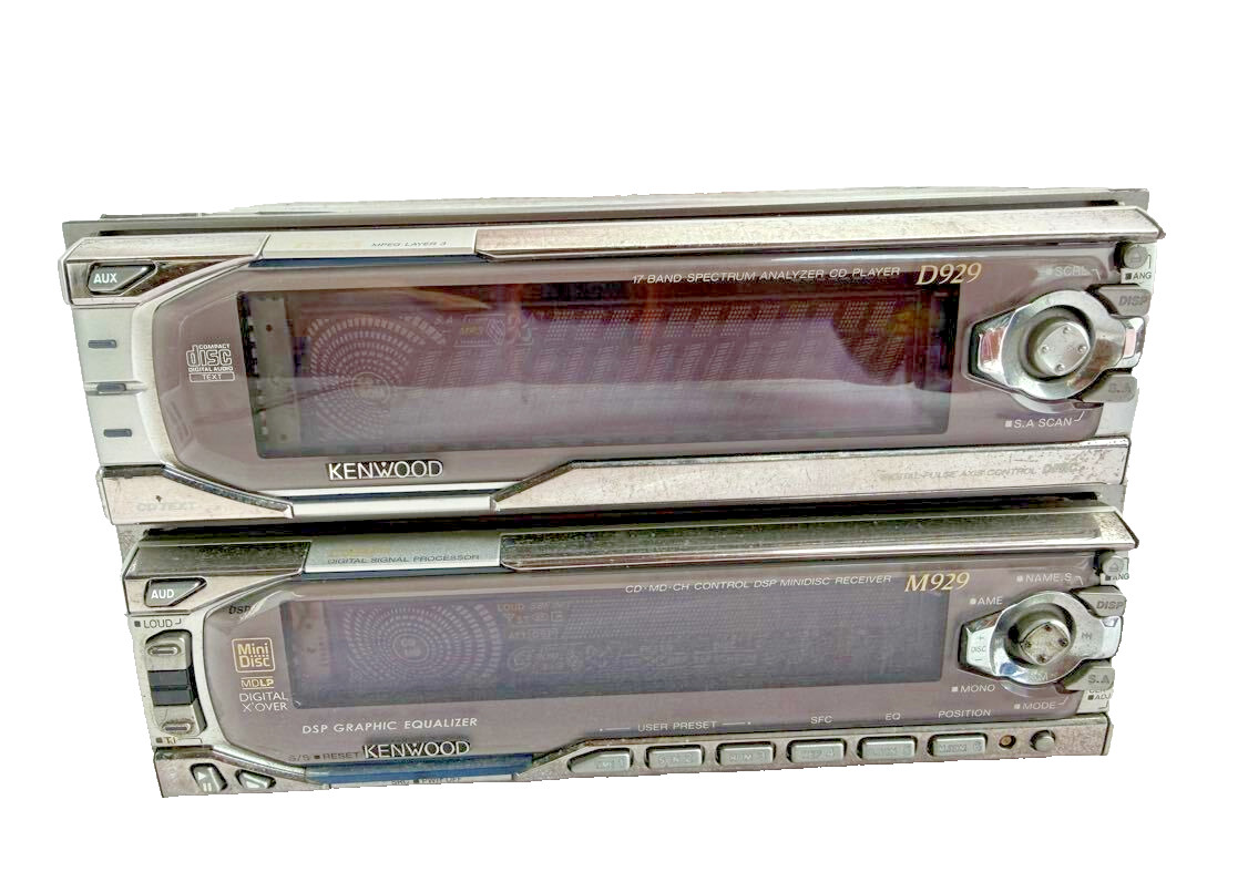 Kenwood M929 D929 CD MD Player Head Unit Set JDM Old School Car Audio Japan