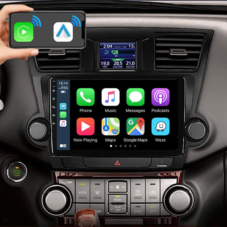 For Toyota Highlander 2008-2013 Android 13 Car Radio JBL Support Backup Cam SWC