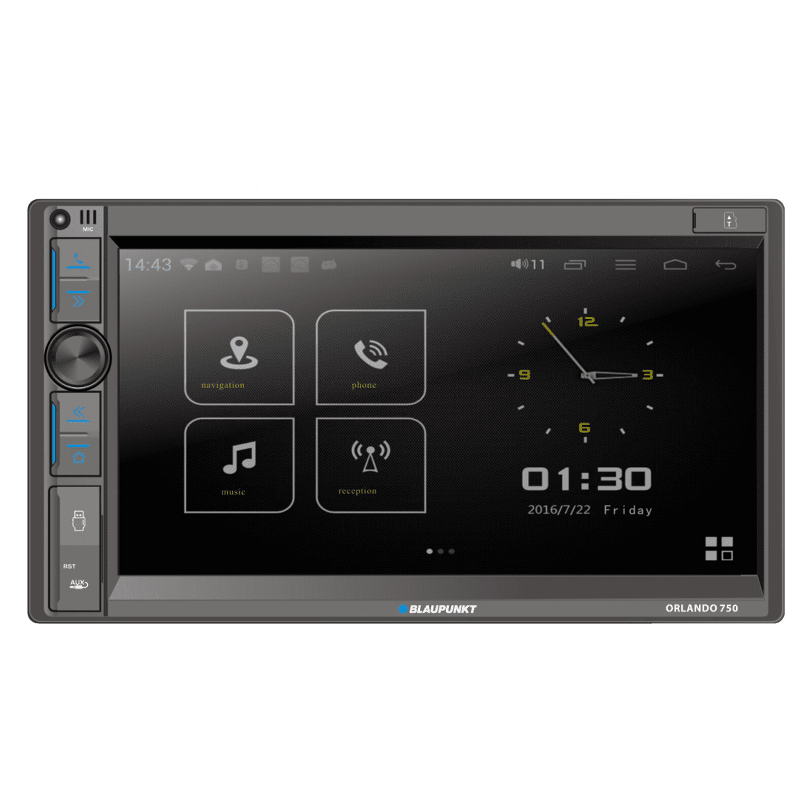 Blaupunkt Orlando 750 6.9″ Touchscreen Double DIN Bluetooth AM/FM Receiver