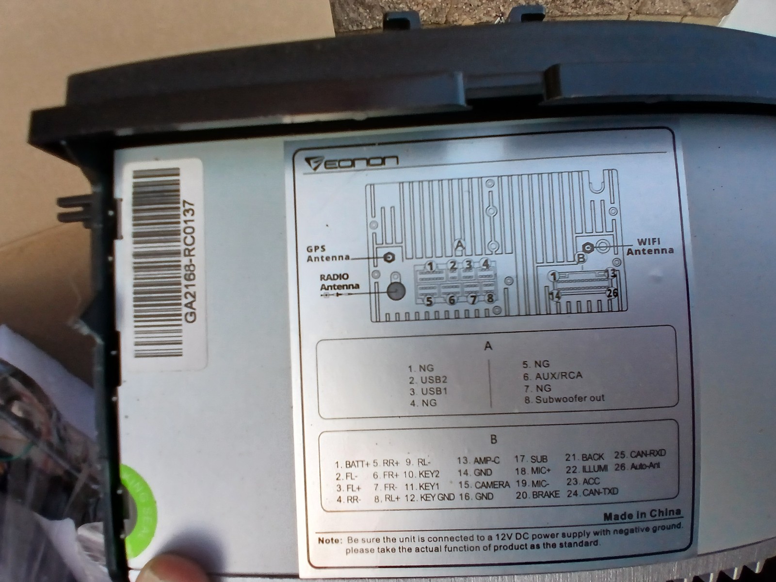CAR AUDIO IN-DASH FOR 2016 DODGE RAM