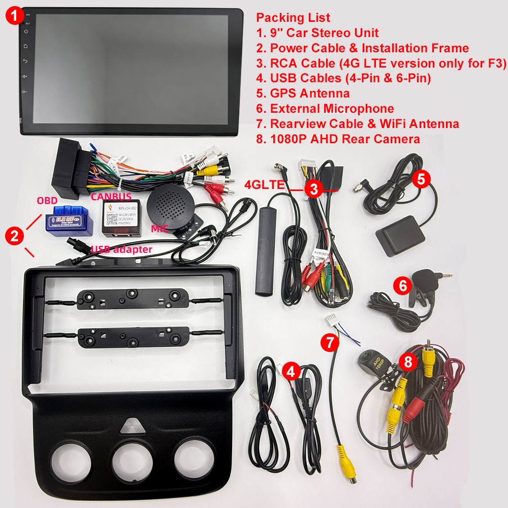 8 Core Stereo Car Radio Carplay for 2013 – 2018 Dodge Ram 1500 2500 3500 Android