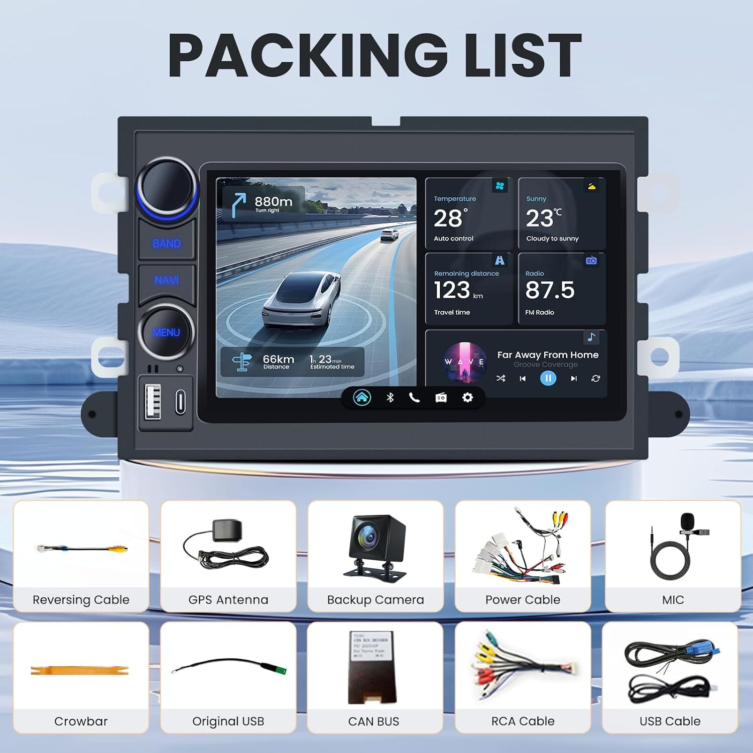 4G+64G For Ford F150 2004-2008 Apple Carplay Android Car Stereo Radio 5GWiFi GPS