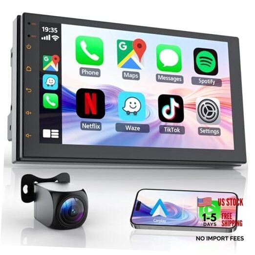 Double Din Car Stereo, 7 Inch HD Touchscreen with Wireless Apple 7 inch