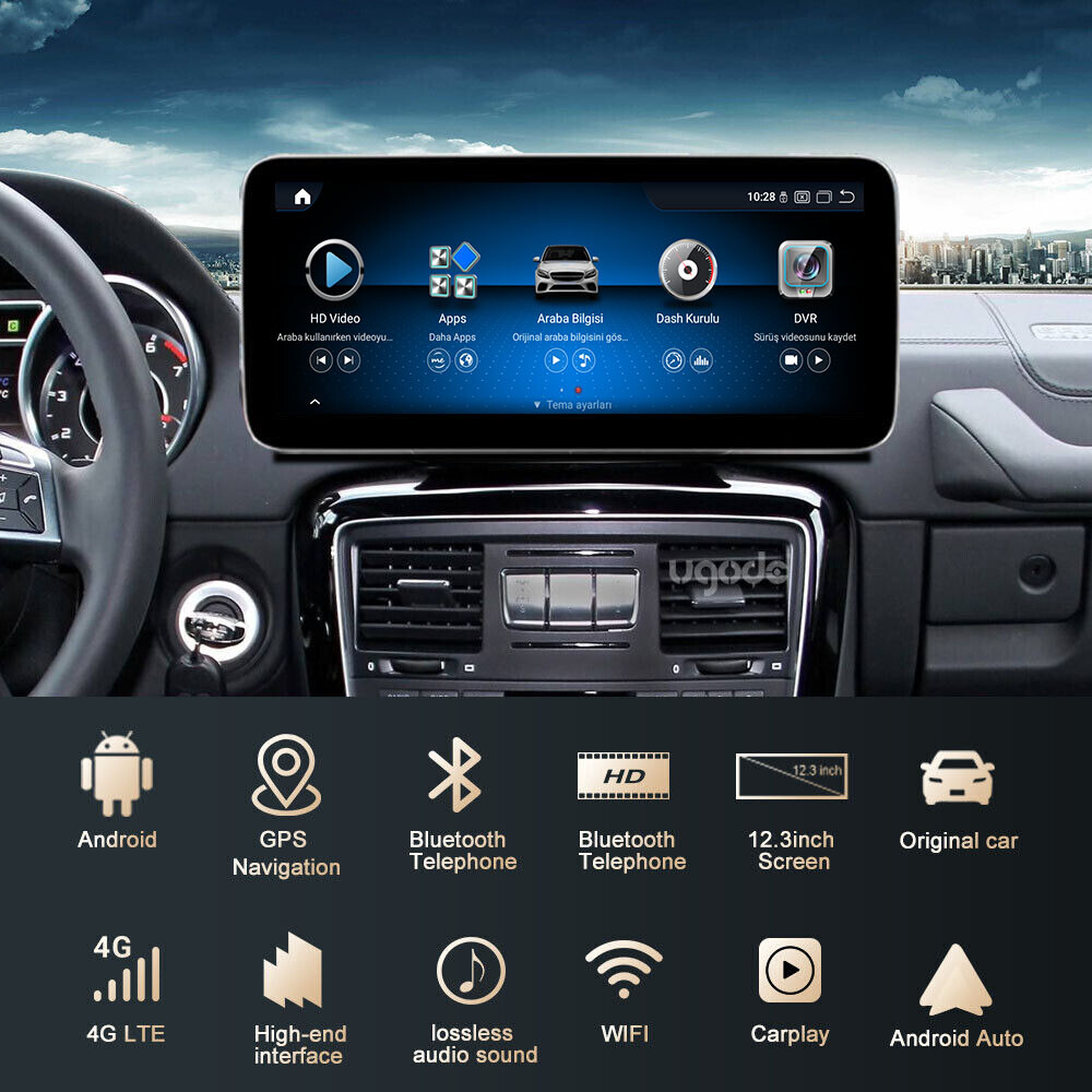 12.3 8+128G Android13 Screen Upgrade CarPlay Mercedes Benz G350 G500 G550 G63