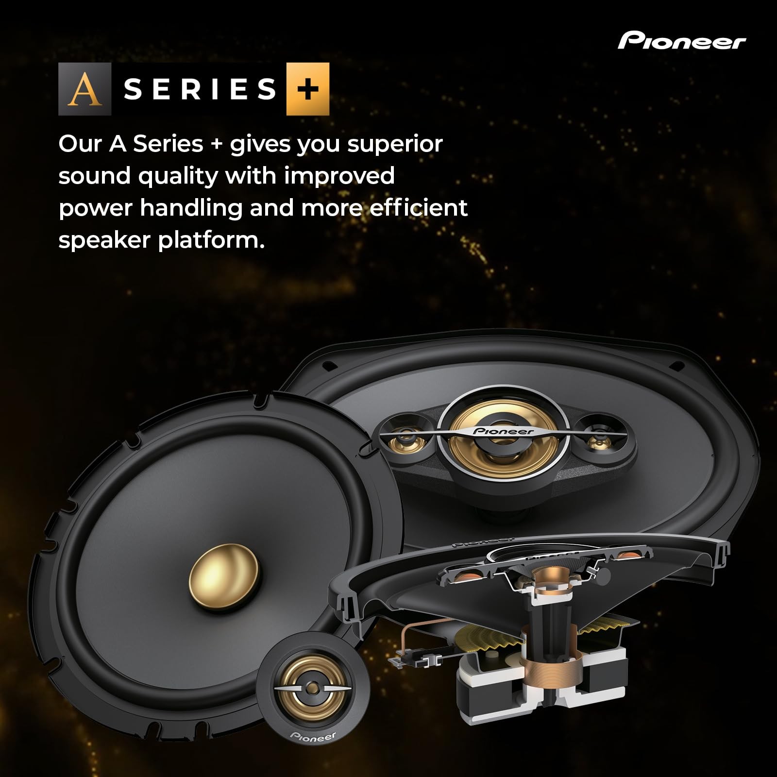 TS-A1301C, 2-Way Component Car Audio Speakers, Full Range, Clear Sound , Easy In