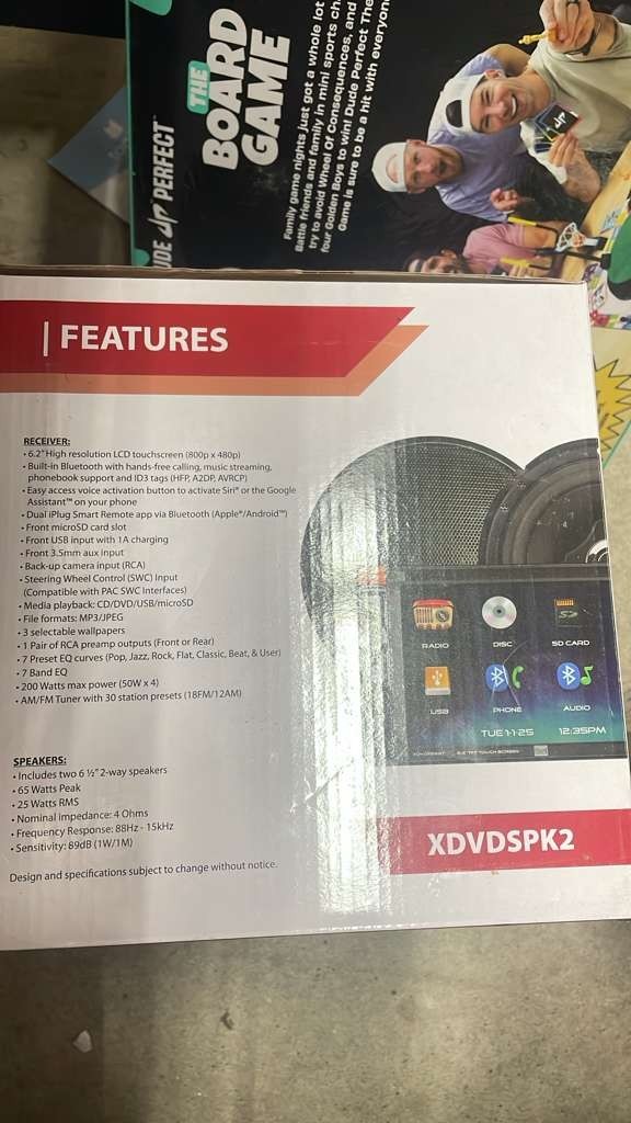 Dual Electronics XDVDSPK2 Double DIN Car Stereo CD/DVD Combo with 6.2-Inch