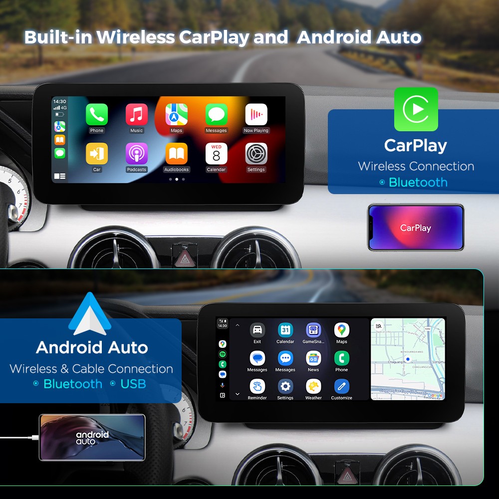 10.25” CarPlay For Benz X204 2013-2015 NTG 4.5 Android 14 Stereo Radio GPS Navi