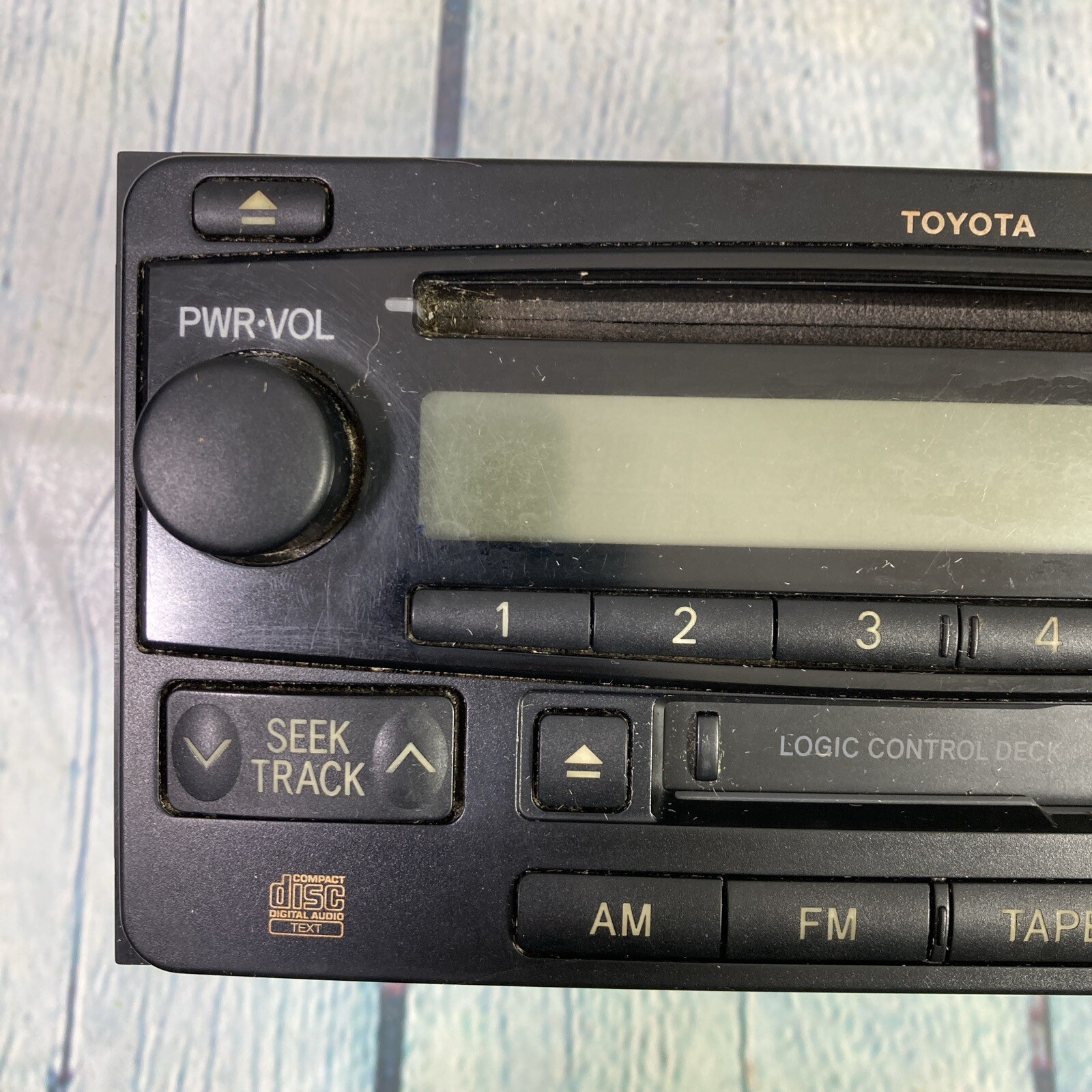 Toyota AM FM Radio CD Cassette Player 86120-52241 OEM Untested for Parts Repairs