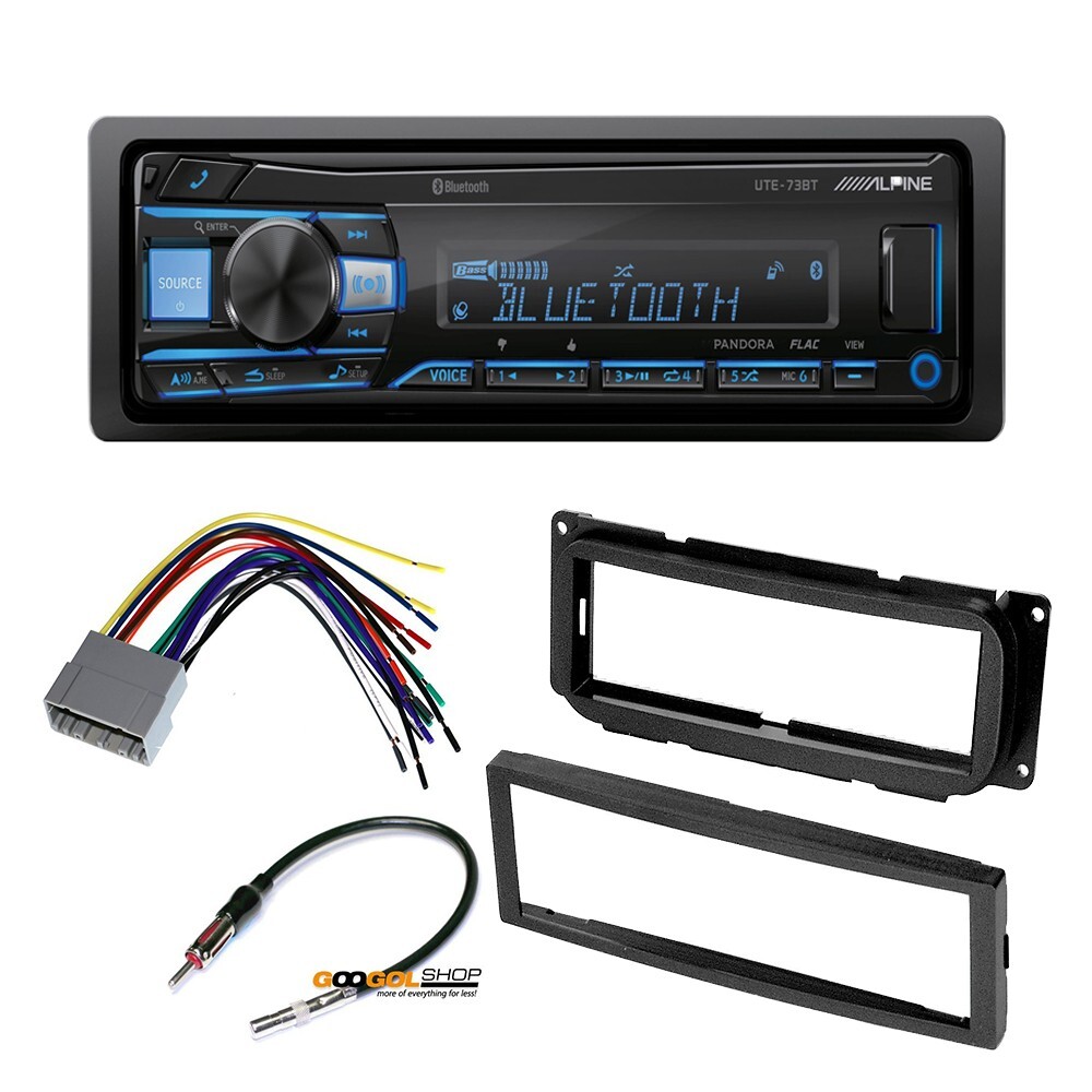 Alpine Bluetooth Car Stereo Radio w/ Install Kit For 2002-Up Jeep Chrysler Dodge