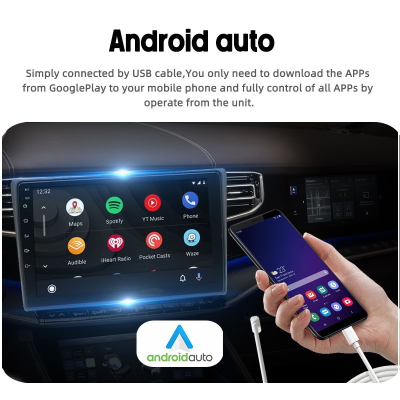 Android 10 Car Radio 9 Inch 2Din Toyota Corolla 2009-2013 CarPlay, Bluetooth GPS